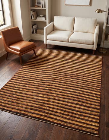 4' 10 x 6' 8 Hand Knotted Modern Ziegler Rug