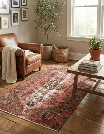 3' 3 x 6' 9 Hand Knotted Ultra Vintage Persian Wool Runner Rug