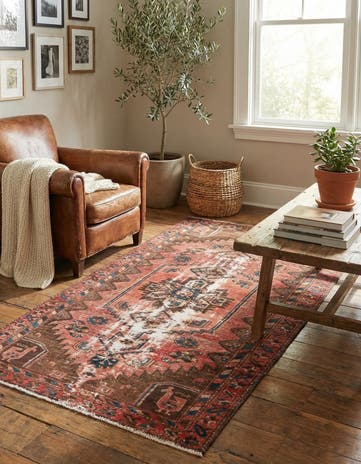 3' 3 x 6' 9 Hand Knotted Ultra Vintage Persian Wool Runner Rug
