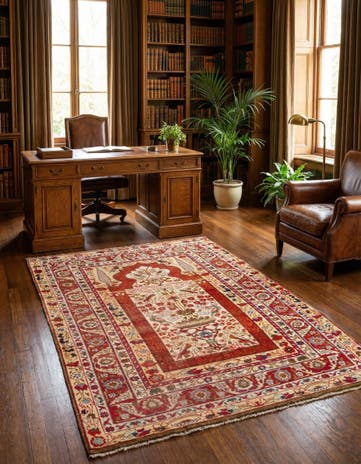 5' x 7' 10 Hand Knotted Anatolian Wool Rug