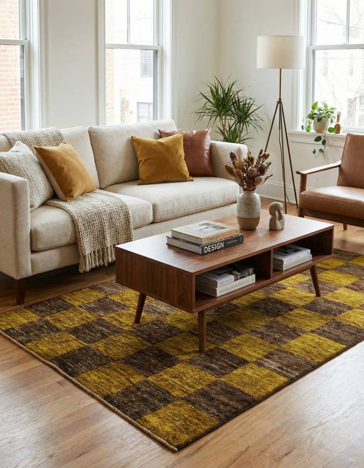 Detail image of 3' 3 x 4' 10  Hand Knotted Modern Ziegler Oriental Rug