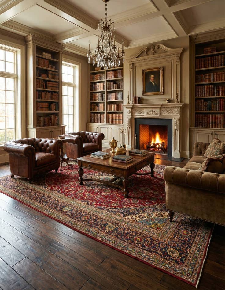 Detail image of  9' 11 x 13' 3  Hand Knotted Kashan Persian Rug