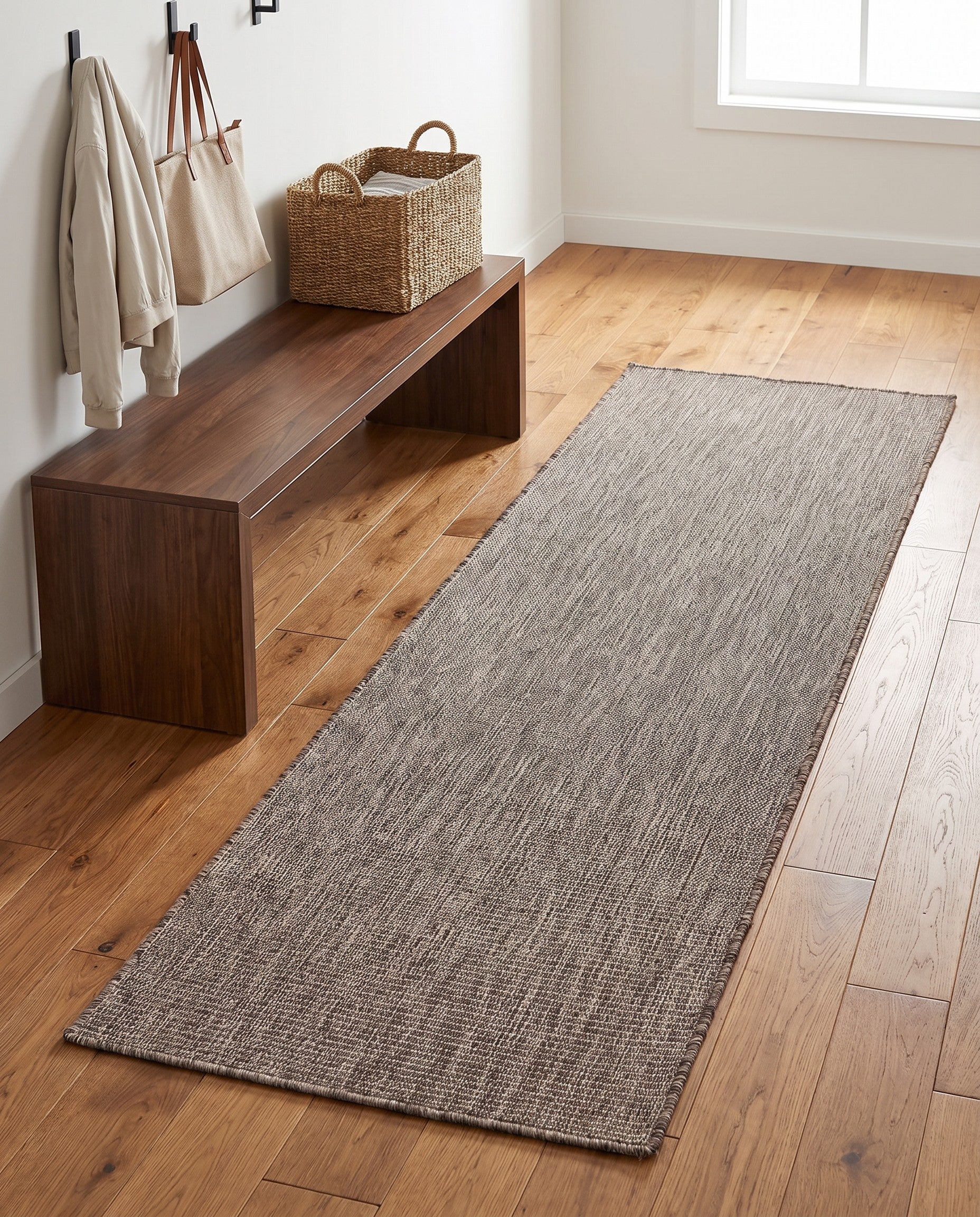 2' x 6' Easy-Clean Solid Indoor / Outdoor Runner Rug