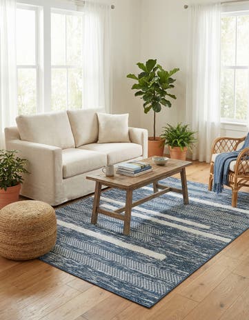 Navy Blue Abbey Rug