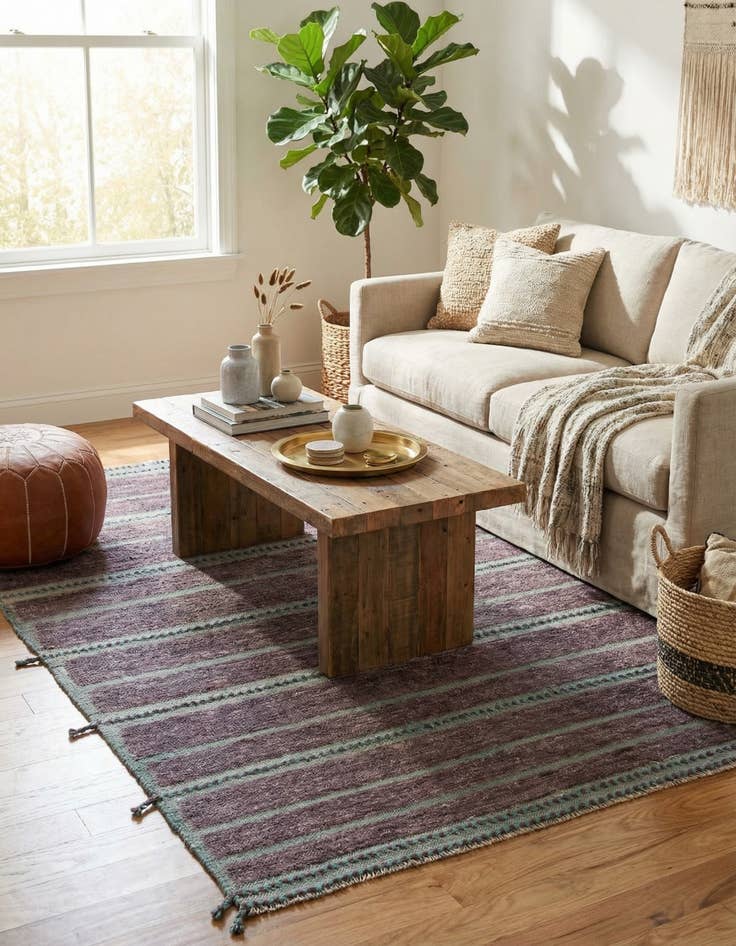 Detail image of 5' 8 x 8' 1 Hand Knotted Moroccan Wool Rug