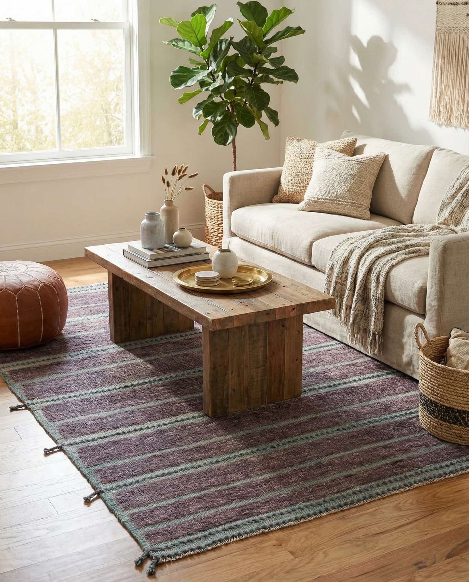 5' 8 x 8' 1 Hand Knotted Moroccan Wool Rug