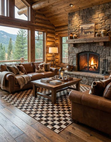 4' 11 x 7' 10 Cowhide - Patchwork Rug