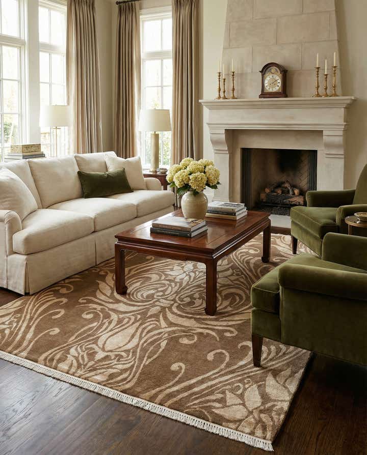 5' 7 x 7' 10 Hand Knotted Darya Wool Rug