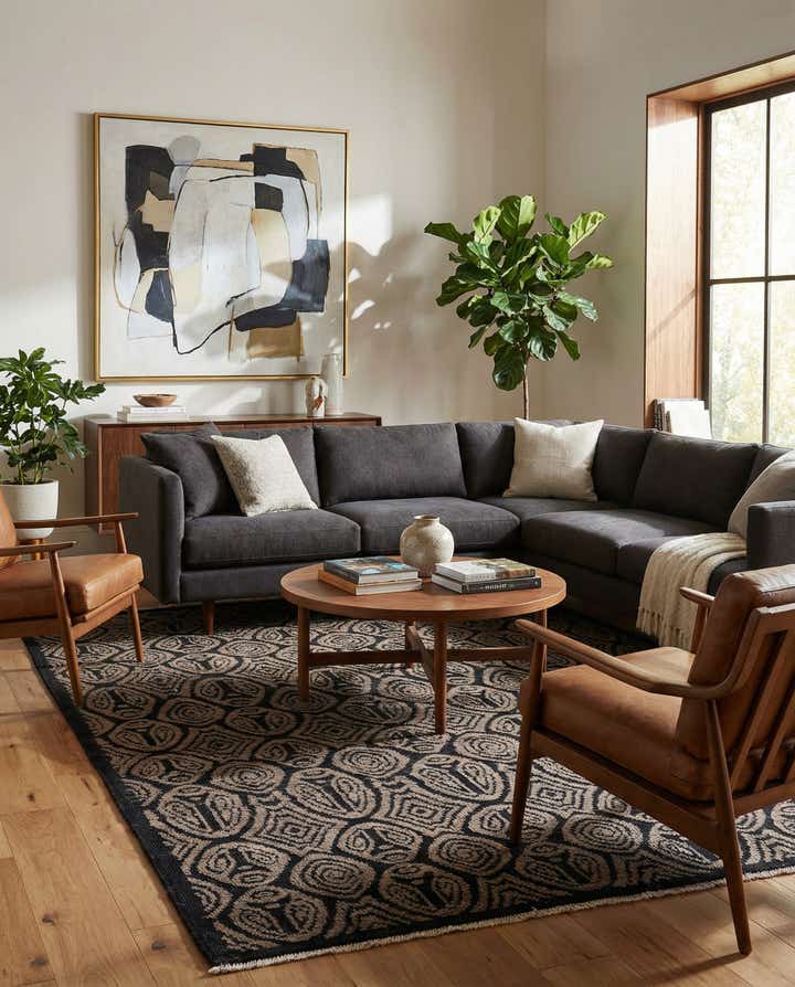 6' 3 x 9' 9 Hand Knotted Darya Wool Rug