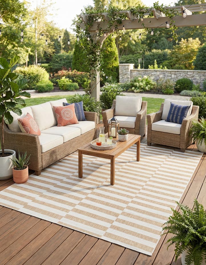 7' 10 x 11' Easy-Clean Ribbon Indoor / Outdoor...
