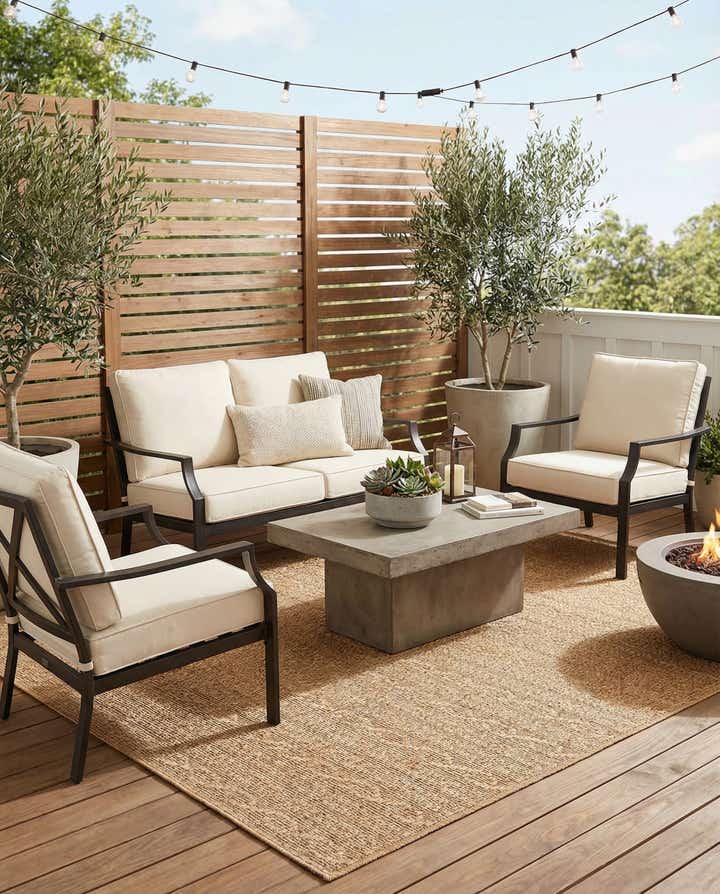 7' x 10' Easy-Clean Modern Indoor / Outdoor Rug