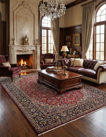 9' 6 x 13' 9 Isfahan Rug
