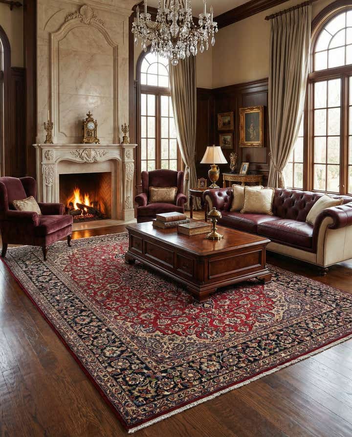 9' 6 x 13' 9 Isfahan Rug