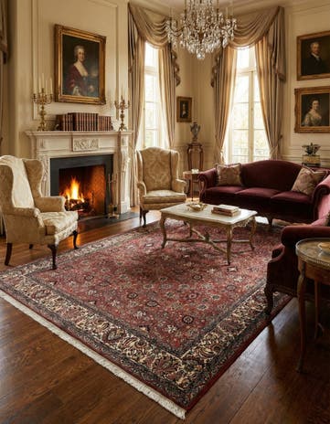 6' 8 x 9' 6 Bidjar With Silk Rug