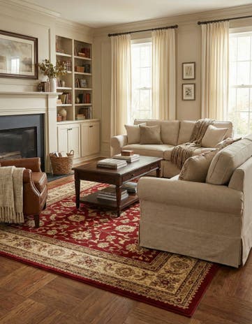 Red Classic Agra Rug