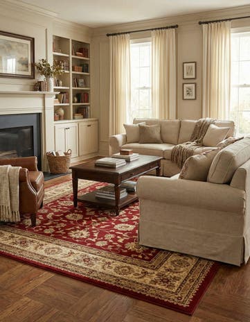 Red Classic Agra Rug