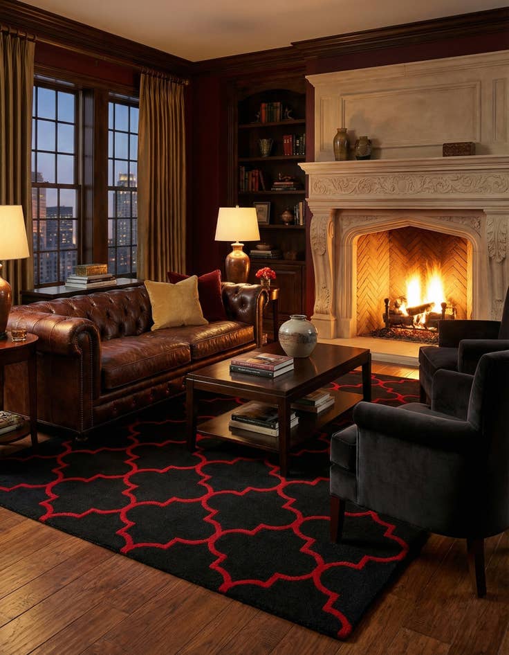 Detail image of 5' 1 x 8' 1 Luna Wool Rug