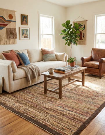 5' x 6' 6 Hand Knotted Modern Ziegler Rug