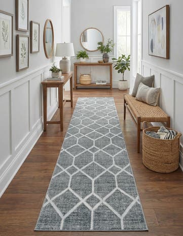 2' 7 x 16' 5 Lattice Trellis Runner Rug