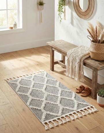Gray Boho Rug