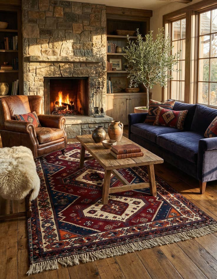 Detail image of 5' x 9' 1 Ghashghai Wool Rug