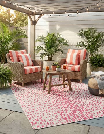 9' x 12' Easy-Clean Safari Indoor / Outdoor Rug
