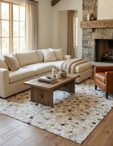 5' x 8' Cowhide Stocks Rug