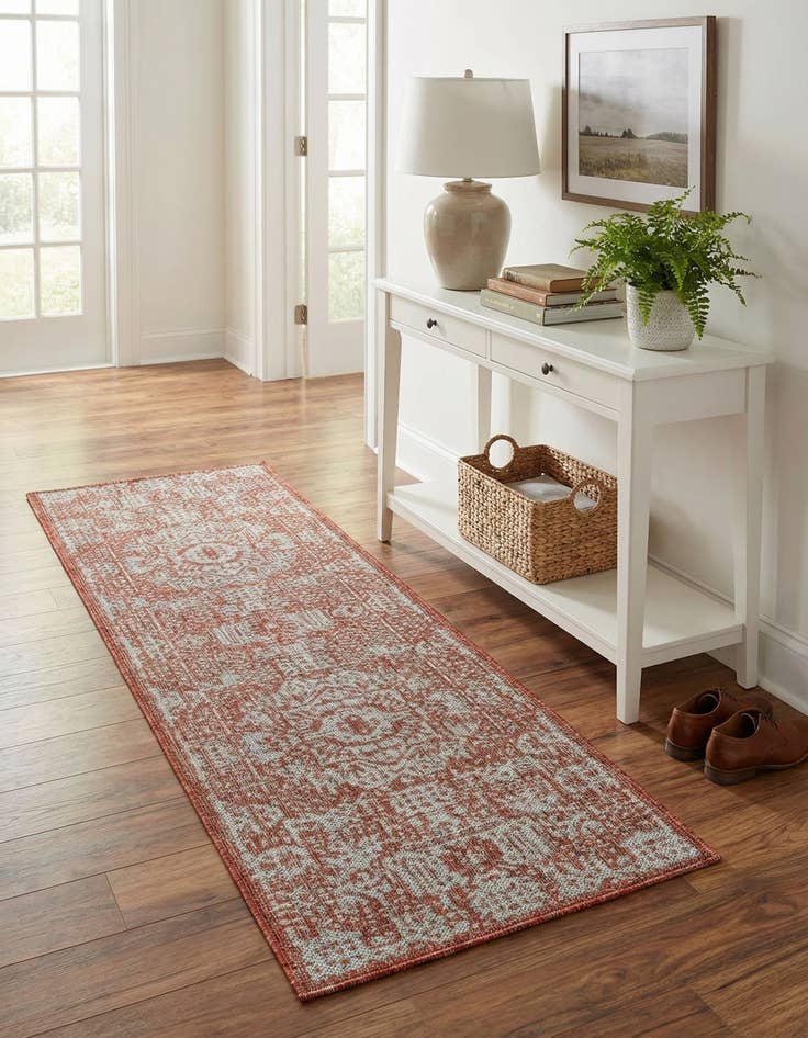 Detail image of  2' x 8'  Washable Traditional Indoor / Outdoor Runner Rug