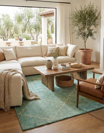 5' 7 x 7' 7 Hand Knotted Moroccan Wool Rug