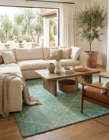 5' 7 x 7' 7 Hand Knotted Moroccan Wool Rug