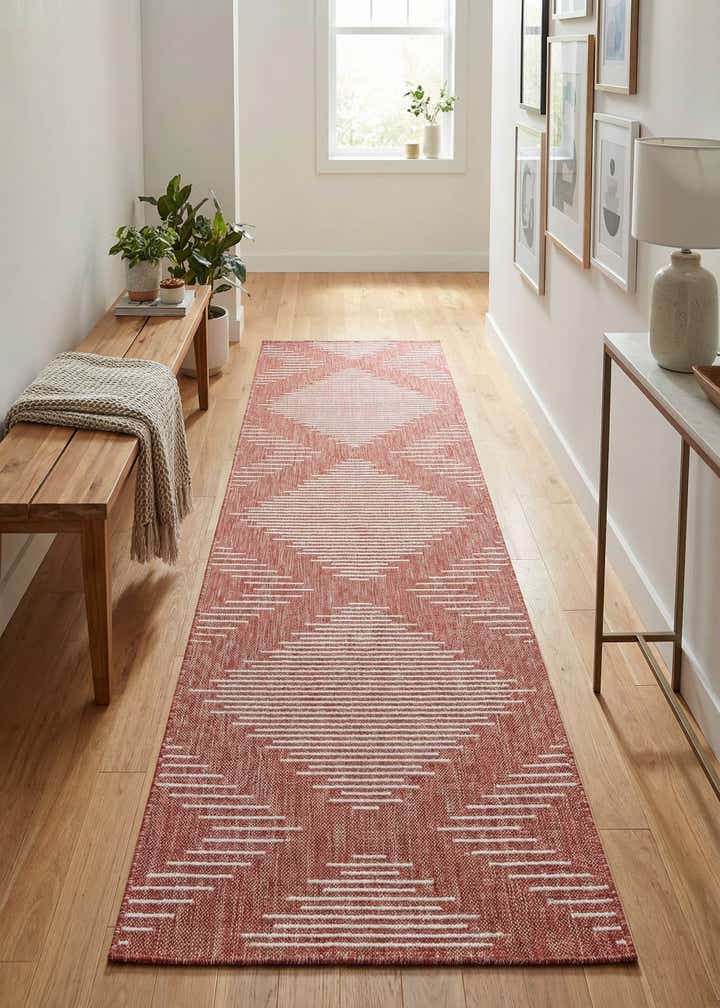 2' x 8' Easy-Clean Modern Indoor / Outdoor Runner Rug