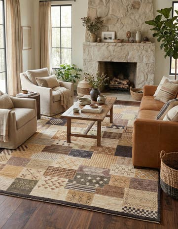 5' 7 x 7' 5 Hand Knotted Modern Ziegler Rug