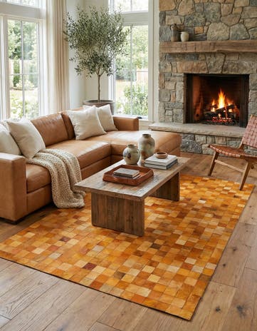 5' x 8' 1 Cowhide Stocks Rug