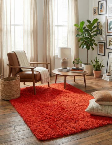 4' 5 x 6' 7 Hand Knotted Moroccan Wool Rug