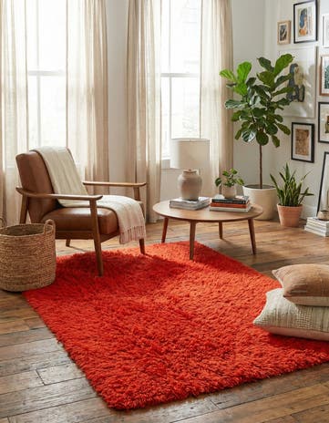 4' 5 x 6' 7 Hand Knotted Moroccan Wool Rug