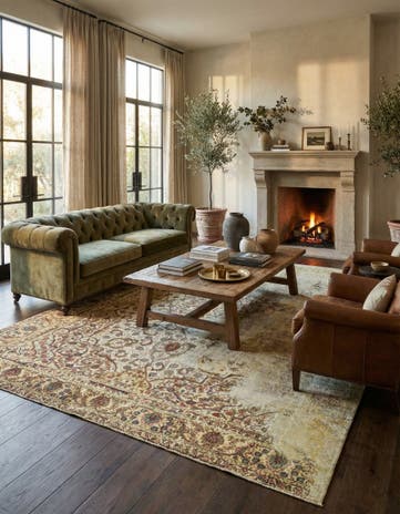 10' 2 x 13' 7 Hand Knotted Ultra Vintage Persian Wool Rug