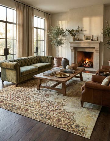 10' 2 x 13' 7 Hand Knotted Ultra Vintage Persian Wool Rug
