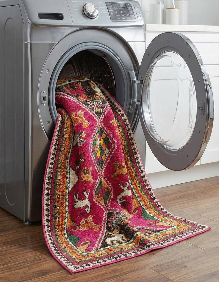 Detail image of 3' 3 x 5' 3  Washable Santa Fe Rug