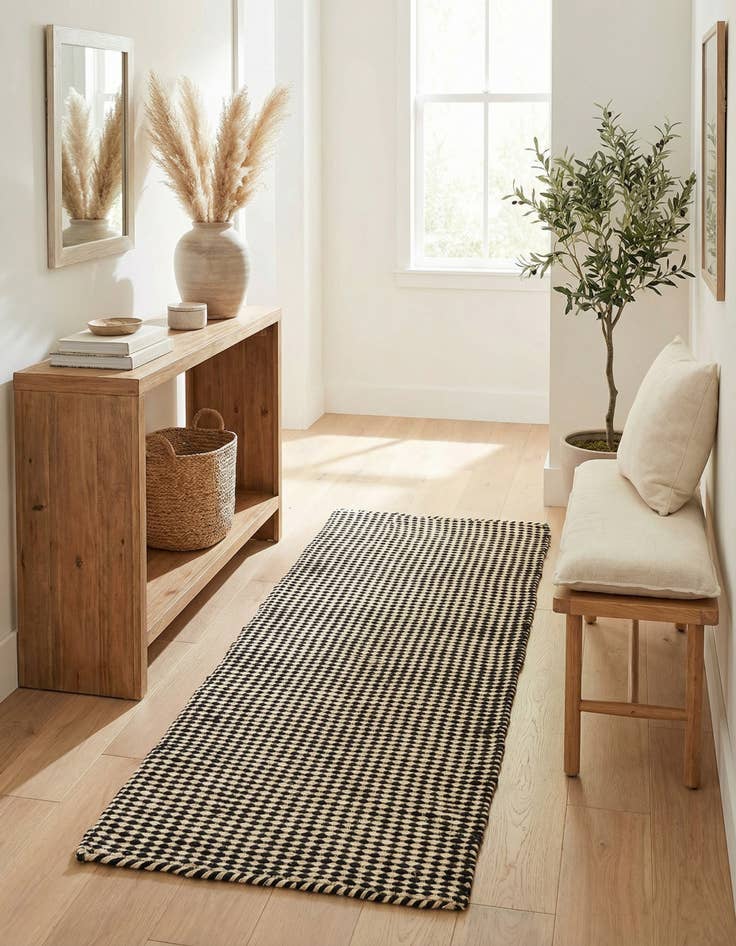 Detail image of  2' x 5' 1  Hand Woven Laurel Handwoven Jute Runner Rug