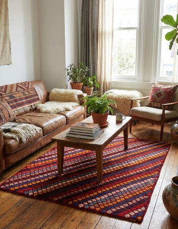 5' 1 x 6' 5 Hand Knotted Balouch Wool Rug