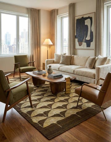 6' 7 x 8' 6 Hand Woven Kilim Modern Wool Rug