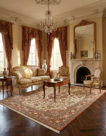 8' 6 x 11' 7 Hand Knotted Kashan Persian Rug