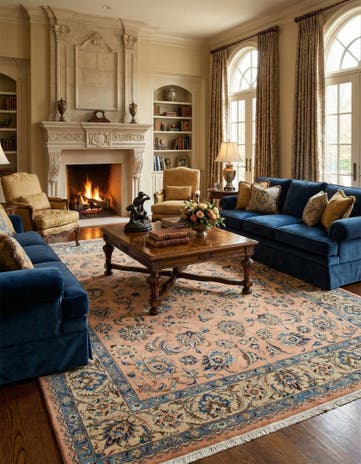 8' 11 x 11' 11 Hand Knotted Mashad Persian Rug