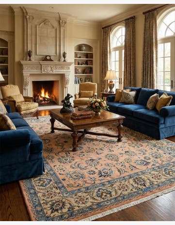 8' 11 x 11' 11 Hand Knotted Mashad Persian Rug