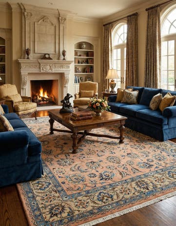 8' 11 x 11' 11 Hand Knotted Mashad Persian Rug