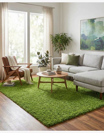 7' 10 x 10' Solid Shag Rug