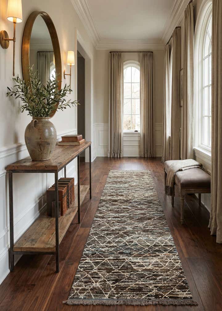 3' 5 x 15' 9 Hand Knotted Moroccan Wool Runner Rug