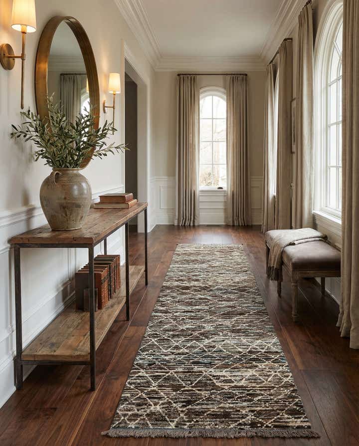 3' 5 x 15' 9 Hand Knotted Moroccan Wool Runner Rug