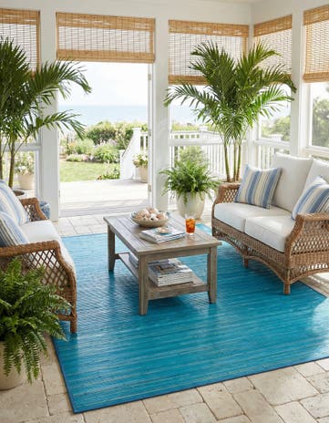 Blue Bamboo Rug