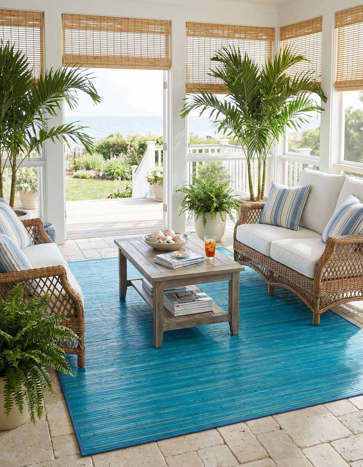 Detail image of  7' 10 x 10' Bamboo Rug